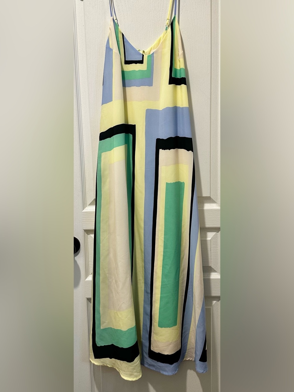 Anthropologie Maeve Abstracted Maxi Color Block Dress - Picture 3 of 9